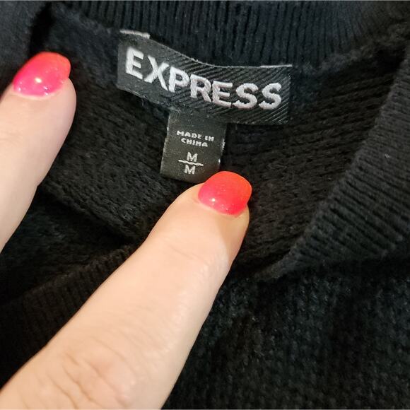 Express zippered back Dolman‎ sleeve scoop neck sweater size medium - Picture 5 of 7